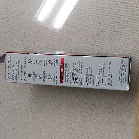 NIB L'OREAL REVITALIFT HYALURONIC ACID EYE SERUM WITH CAFFEINE - Picture 4 of 6